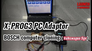 LAUNCH X431 XPROG3 PC Adaptor  BOSCH Computer cloning Volkswagen 9gv [upl. by Adnole]