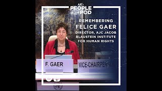 Honoring Felice Gaer A Lifelong Champion for Human Rights [upl. by Etteluap]