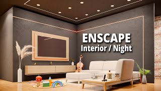 ENSCAPE Interior Lighting SketchUp Night Lighting Tutorial [upl. by Limemann]