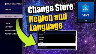 How to Change PSN Country Region and Change LANGUAGE in Playstation 4 Store [upl. by Ranit]