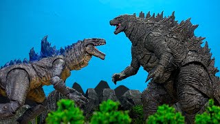 LEGENDARY GODZILLA VS ZILLA an epic battle Stop Motion [upl. by Wallas88]