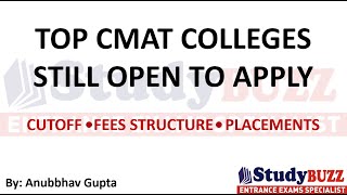 CMAT colleges still open to apply Last Date  Fees  Placements  Cutoff  Best CMAT 2024 colleges [upl. by Amalberga]