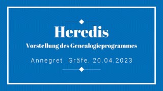 Heredis eine Genealogieprogramm [upl. by Suiramad]