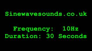 10hz Sinewave  Test Tone  Sound [upl. by Anirehc492]