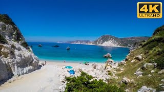 Agia Eleni beach in 4K Kefalonia [upl. by Ahsinrat]