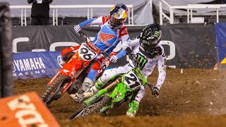 The Most Dangerous Overtaking of Supercross 2024 [upl. by Annaicul]