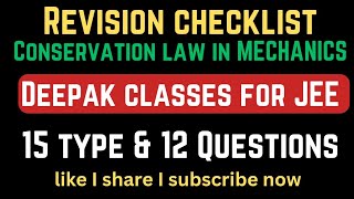 conservation laws of mechanics  JEE CHAPTER WISE PYQ 2024  jee main2024 physics [upl. by Flynn137]