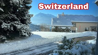 Switzerland in winterDriving from Oberiberg to Euthal [upl. by Daeriam]