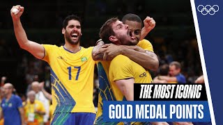 The most iconic gold medal points in volleyball 🏅🏐 [upl. by Bixler]