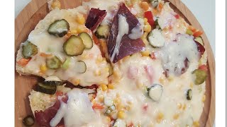 5 dakikada tencerede pratik pizza yapımı huri metekmutfakta pizza tarifleri [upl. by Maggio]