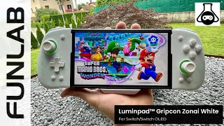 FUNLAB Luminpad Wireless Gripcon For Switch Switch OLED  Zonai White [upl. by Durwood]