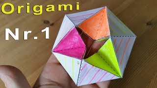 Fidget Papierfalten FLEXAGON  Origami  Tutorial [upl. by Heng]