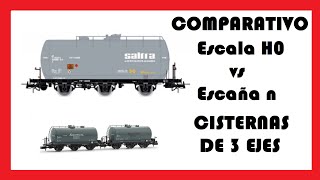 Vagones cisternas de 3 ejes Electrotren H0 vs Arnold n [upl. by Notnats]