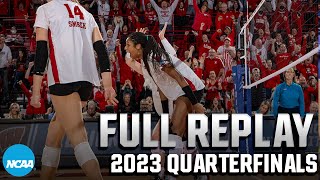 Wisconsin vs Oregon 2023 NCAA volleyball tournament quarterfinals  FULL REPLAY [upl. by Lessig]