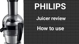 Philips HR186320 700W Juicer honest review how to use  demo [upl. by Akieluz]