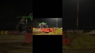 Monster truck crushes school bus [upl. by Nahshu976]