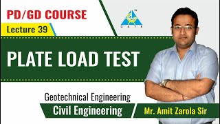 Plate Load Test  Lecture 39  Geotechnical Engineering [upl. by Llejk]