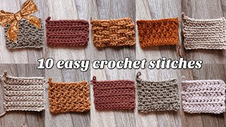 10 CROCHET STITCHES I LEARNED THIS YEAR Easy amp Beginner Friendly  10TH DAY OF KRYSMAS [upl. by Eddie]