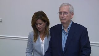 Senate Minority Leader Mitch McConnell appears to freeze in front of reporters in 2nd such incident [upl. by Rosanna291]