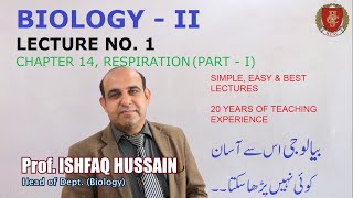 Lec  1 BIO II Prof ISHFAQ CH 14 Respiration PART I Upper Respiratory Tract Urdu Hindi [upl. by Arabeila219]