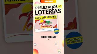 Resultado Lotería del Tolima del 12 de Noviembre 2024 loteriadeltolima resultado chance tolima [upl. by Edd]