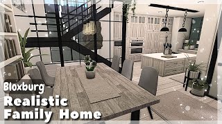 BLOXBURG Realistic Family 2Story Home Speedbuild interior  full tour Roblox House Build [upl. by Siurad]