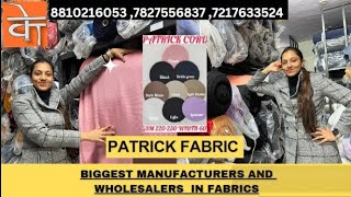 NEW FABRIC PATRICK CORD quot TEXTILE FABRIC AND POLYESTER FABRIC WHOLESALERcorduroycordsuratdelhi31 [upl. by Rudiger290]