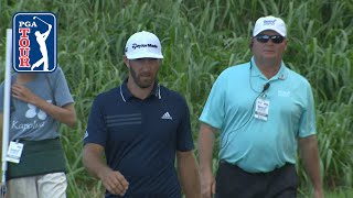 Dustin Johnson nearly holes it from 430 yards at Sentry [upl. by Ahserak]