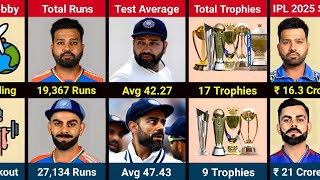 Comparison Rohit Sharma Vs Virat Kohli [upl. by Ayenat896]