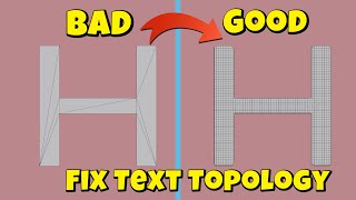 Blender  The Right Way to fix Text Topology [upl. by Tammie414]