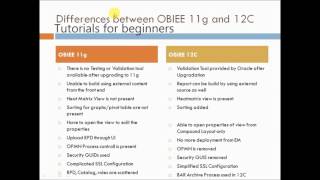 Differences between OBIEE 11g and 12c [upl. by Enelcaj]