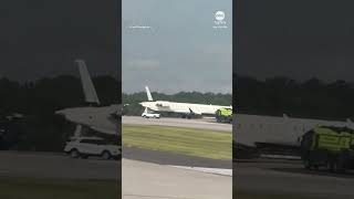 Plane loses tail after aircraft collide on taxiway at Atlanta airport [upl. by Haisa]