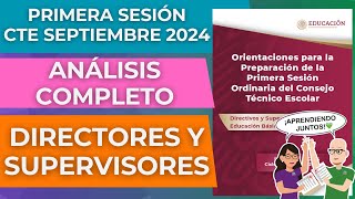 CEAA ANÁLISIS COMPLETO Directores y Supervisores Primera SESIÓN CTE Septiembre 2024 [upl. by Hanala]