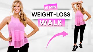 Walking Exercise for Weight Loss  15 Minute Walk at Home Low Impact [upl. by Eirene906]