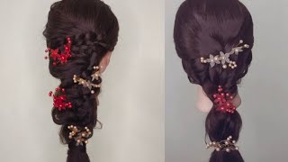 easy way to make braids hairstyles for long hair hairdo viral [upl. by Yeltnerb]