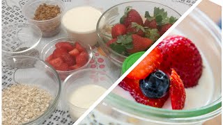 Como Fazer OverNight Oats De Morango🍓01JosY Fernandes [upl. by Nyrahs]