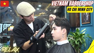 ASMR 💈Vietnam Barber Shop  43  Haircut amp styling SIDE PART for men in Ho Chi Minh City Vietnam [upl. by Leoy]