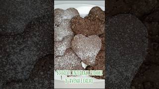 Biscotti integrali fiocchi davena e cacao ricettasemplice biscottifattiincasa cacao avena [upl. by Ibed]