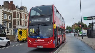 FULL ROUTE VISUAL  London Bus Route 205 Paddington  Bow Church  12322  SK14CTE [upl. by Eiramesor]