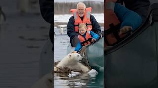 A Heartwarming Tale Bear Cub Rescued from a Tangled Net in an Arctic Landfill polarbear animals [upl. by Rairb]