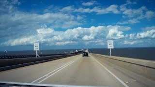 Road Trip 058  Lake Pontchartrain Causeway  North [upl. by Ecneret529]