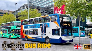 Manchester Bus Ride 🇬🇧 Route 42  Piccadilly Gardens to Stockport [upl. by Belamy]