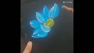 ONE STROKE PAINTING OF A FLOWER FOR BEGINNERS [upl. by Nongim]