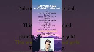 Mark Ronson ft Bruno Mars  Uptown Funk Lyrics shorts [upl. by Irehc]