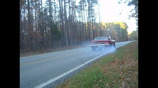 73 Rustang Project First Burnout  One Tire Fire  Crazy Wheel Hop [upl. by Bullivant]