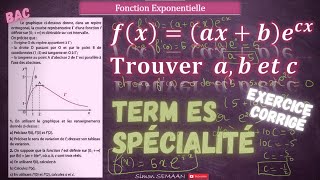 Exercice BAC Term ES Spécialité  Fonction Exponentielle et Lecture graphique [upl. by Ahcilef]