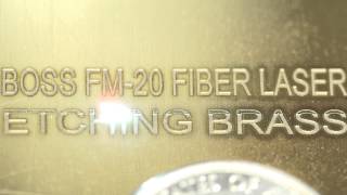 FM20 Fiber Laser Etching Brass [upl. by Chard470]