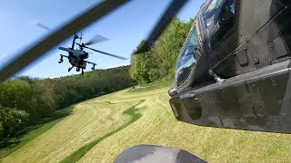 US Powerful Attack Helicopters Flying Extremely Low To Avoid Enemy Radar [upl. by Elleon780]