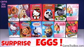 Chocolate Surprise Eggs Huevos Sorpresa Paw Patrol Minions Hello Kitty Shopkins Thomas Ever After [upl. by Edroi]