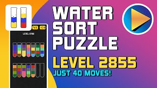 Water Sort Puzzle Level 2855 Walkthrough 40 Moves [upl. by Rabelais822]